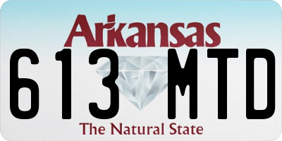 AR license plate 613MTD