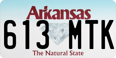 AR license plate 613MTK