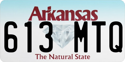 AR license plate 613MTQ