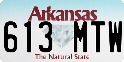 AR license plate 613MTW