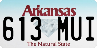 AR license plate 613MUI