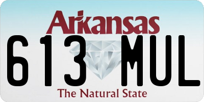 AR license plate 613MUL