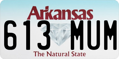 AR license plate 613MUM