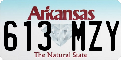 AR license plate 613MZY