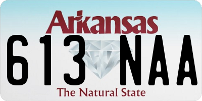 AR license plate 613NAA