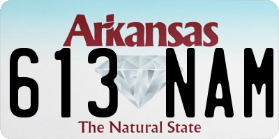 AR license plate 613NAM