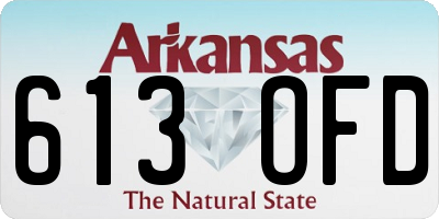 AR license plate 613OFD