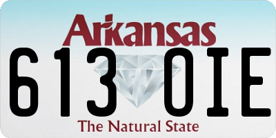 AR license plate 613OIE