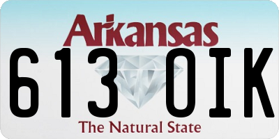 AR license plate 613OIK