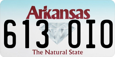 AR license plate 613OIO