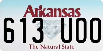 AR license plate 613UOO