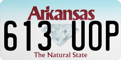 AR license plate 613UOP