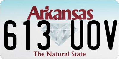 AR license plate 613UOV