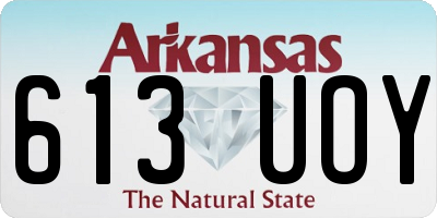 AR license plate 613UOY