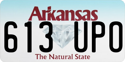 AR license plate 613UPO