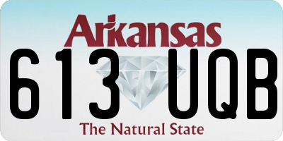 AR license plate 613UQB