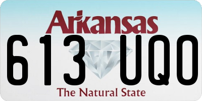 AR license plate 613UQO