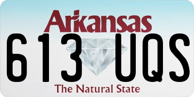 AR license plate 613UQS