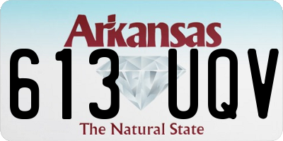 AR license plate 613UQV