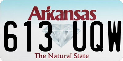 AR license plate 613UQW