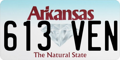 AR license plate 613VEN