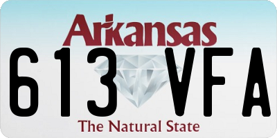 AR license plate 613VFA