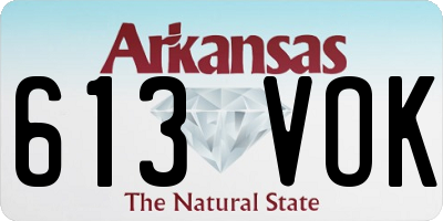 AR license plate 613VOK