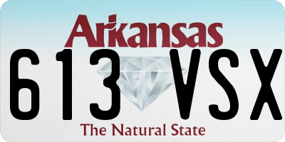 AR license plate 613VSX
