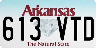AR license plate 613VTD