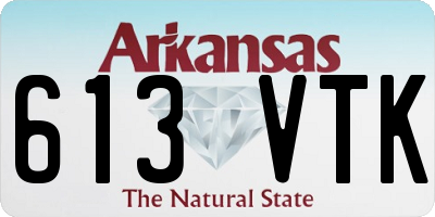AR license plate 613VTK