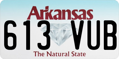 AR license plate 613VUB