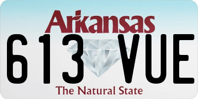 AR license plate 613VUE