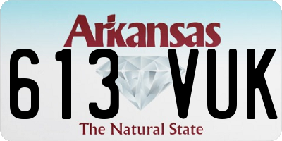 AR license plate 613VUK