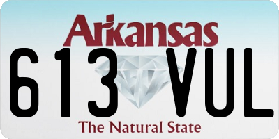 AR license plate 613VUL