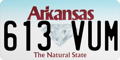 AR license plate 613VUM