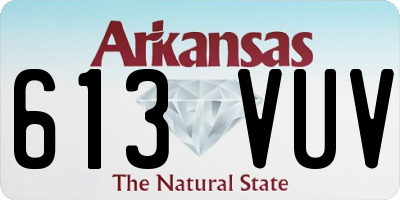 AR license plate 613VUV