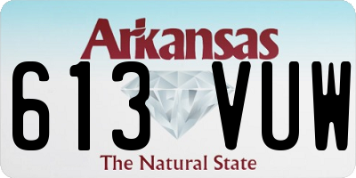 AR license plate 613VUW