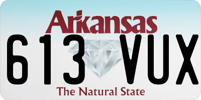 AR license plate 613VUX