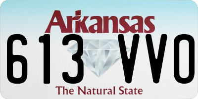 AR license plate 613VVO