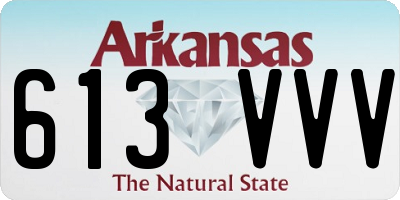 AR license plate 613VVV