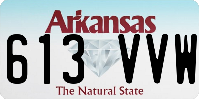 AR license plate 613VVW