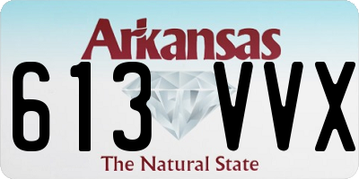 AR license plate 613VVX