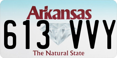 AR license plate 613VVY