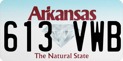 AR license plate 613VWB