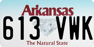 AR license plate 613VWK