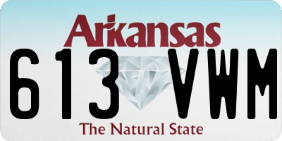 AR license plate 613VWM