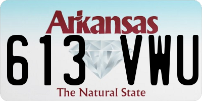 AR license plate 613VWU