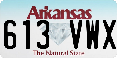 AR license plate 613VWX