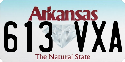 AR license plate 613VXA