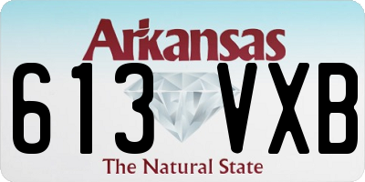 AR license plate 613VXB